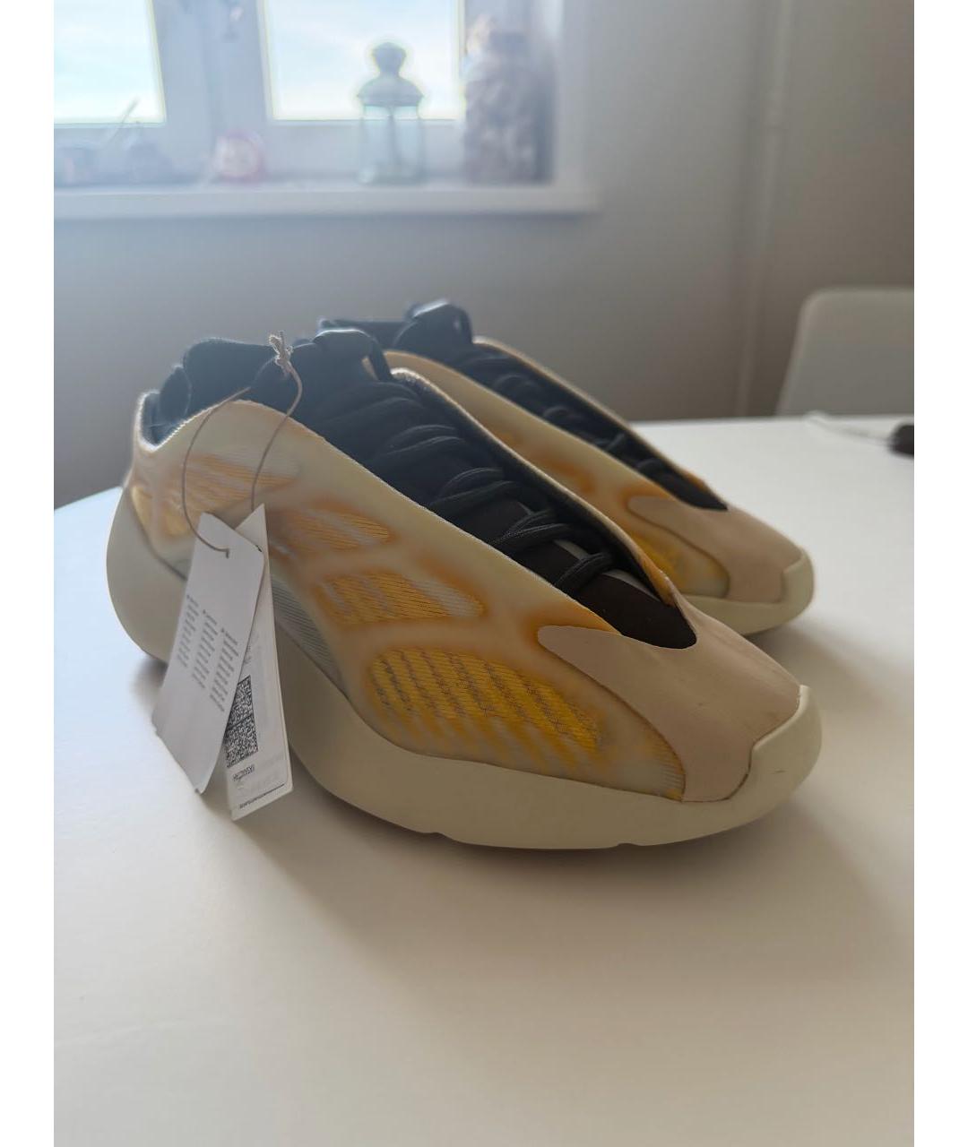 ADIDAS YEEZY Желтые текстильные кроссовки, фото 6