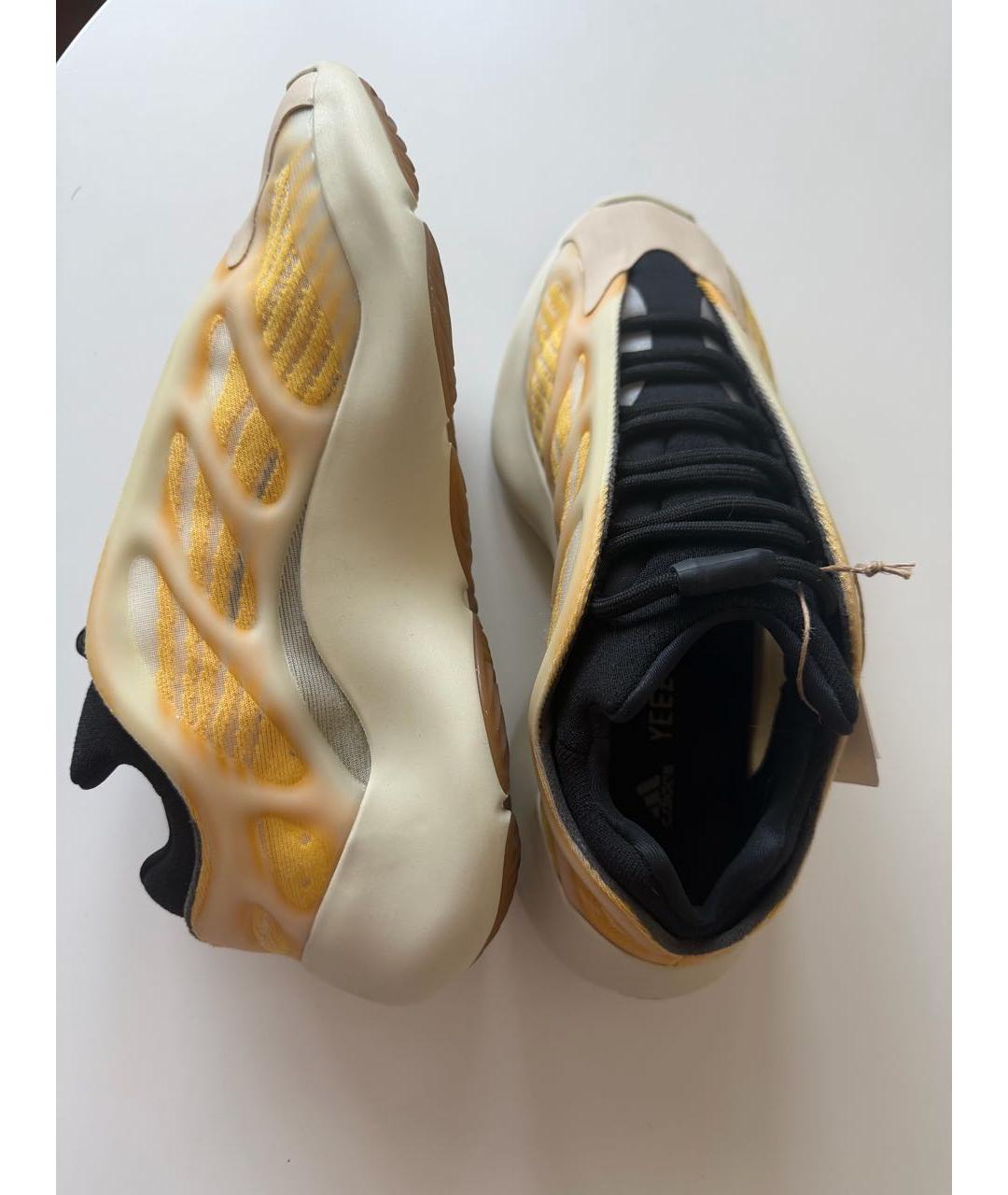 ADIDAS YEEZY Желтые текстильные кроссовки, фото 5