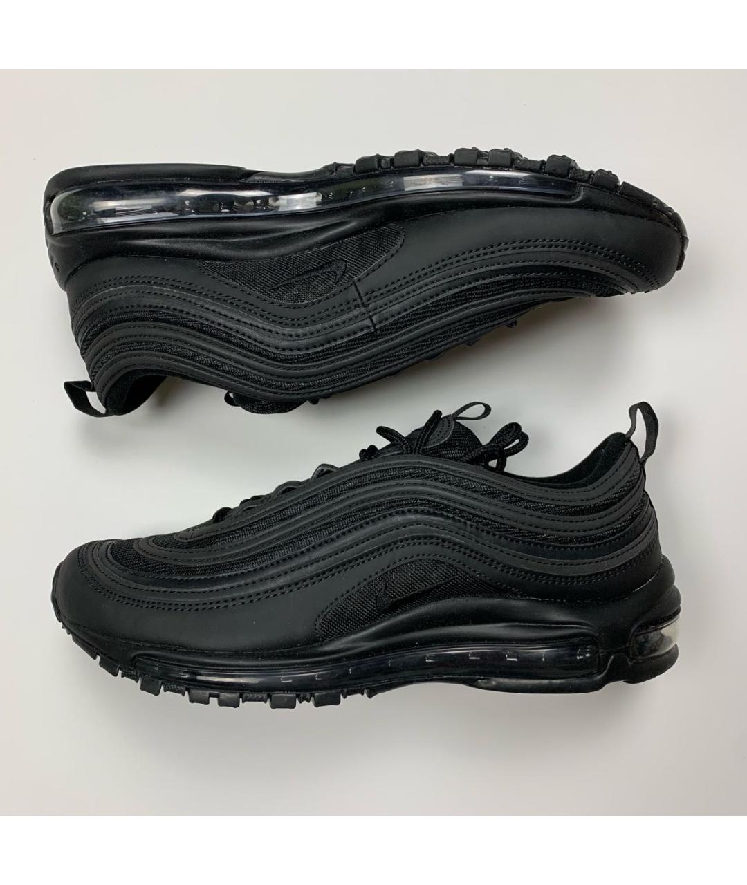 NIKE Черные низкие кроссовки / кеды из искусственной кожи, фото 9