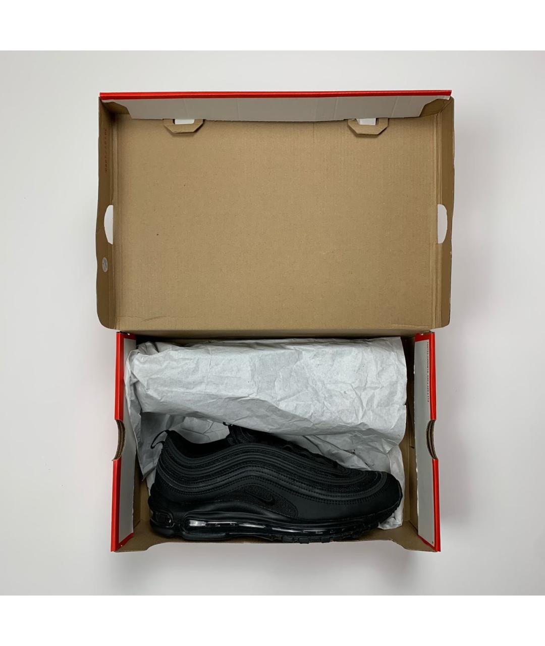 NIKE Черные низкие кроссовки / кеды из искусственной кожи, фото 6