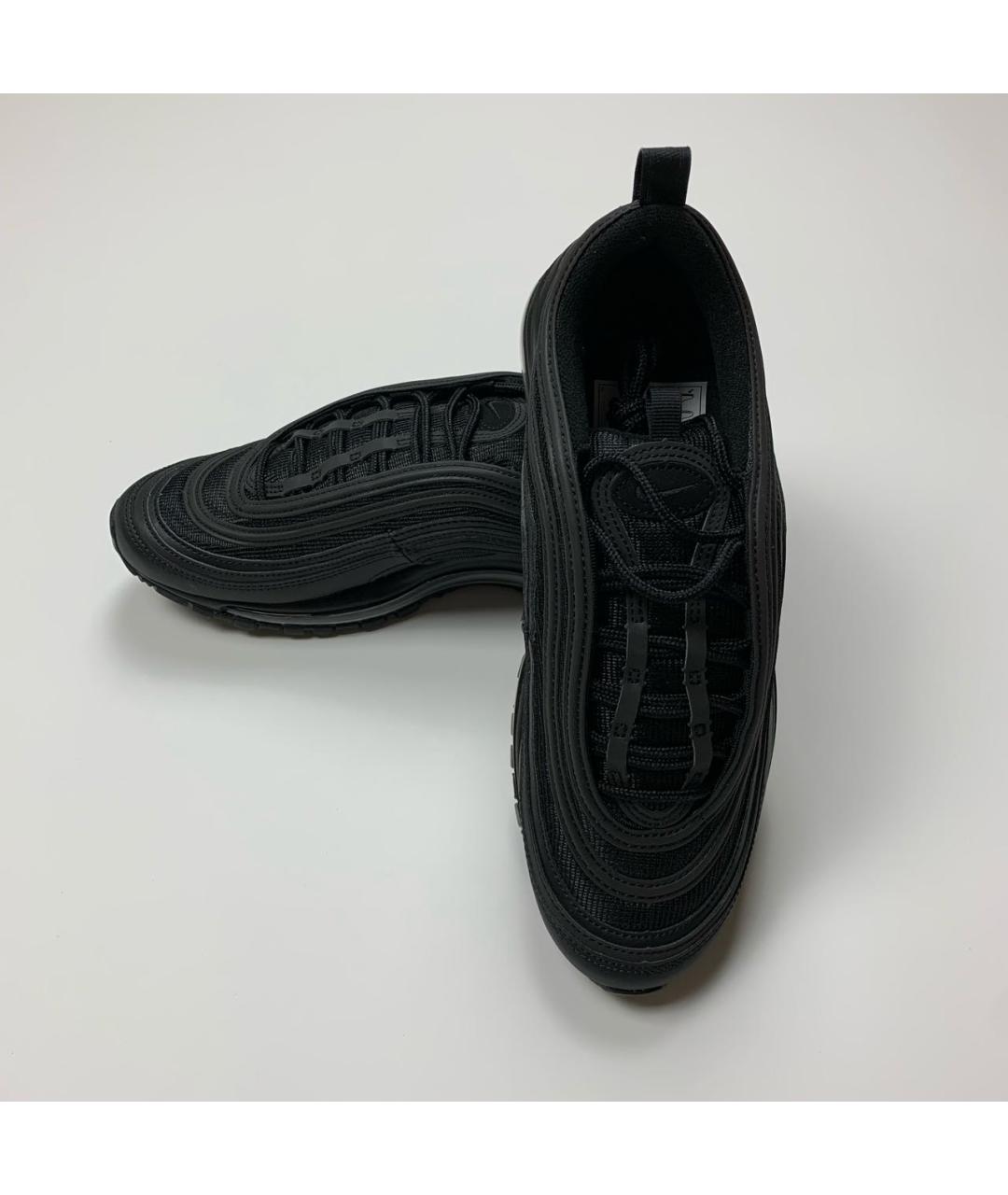 NIKE Черные низкие кроссовки / кеды из искусственной кожи, фото 8