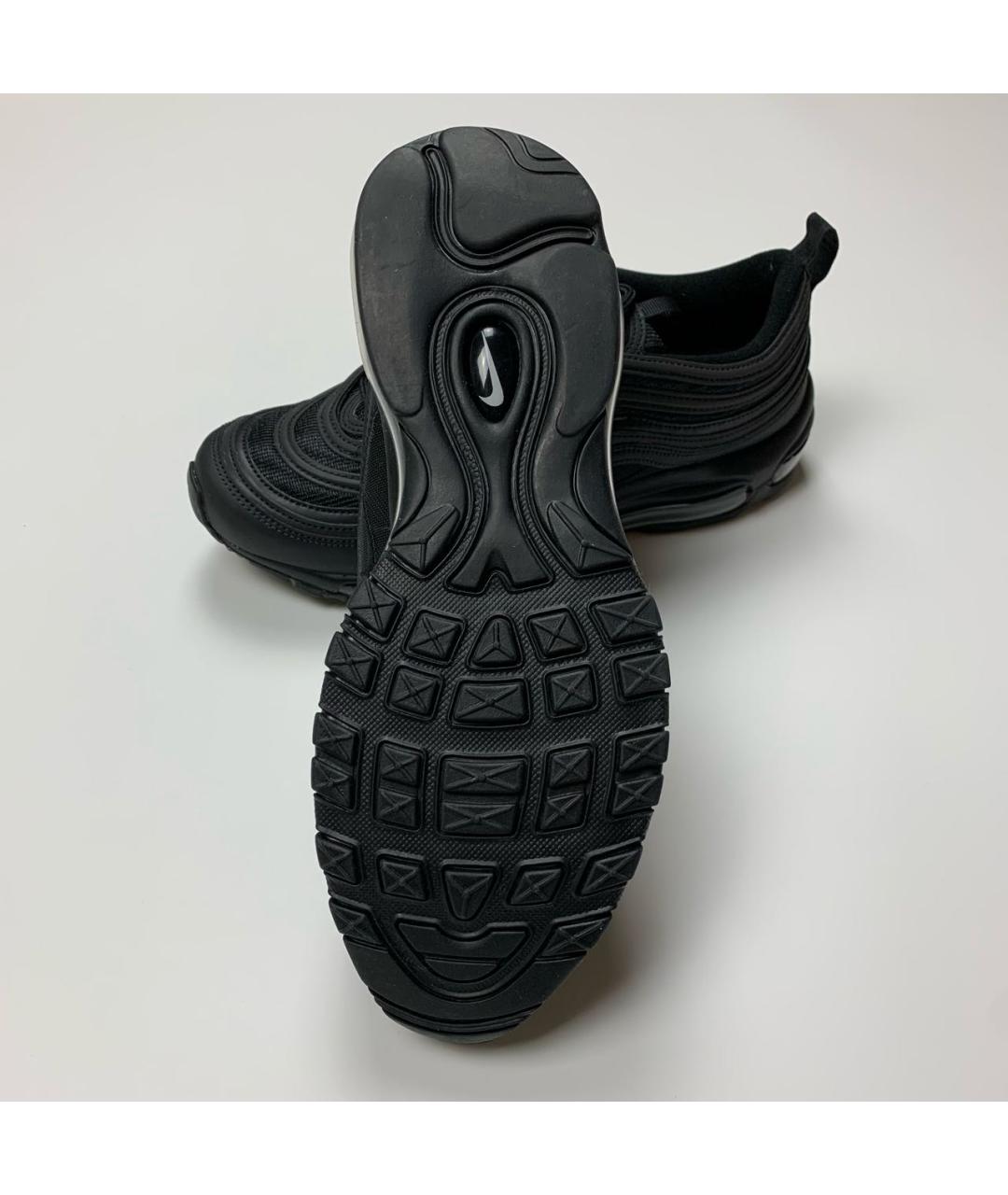 NIKE Черные низкие кроссовки / кеды из искусственной кожи, фото 7