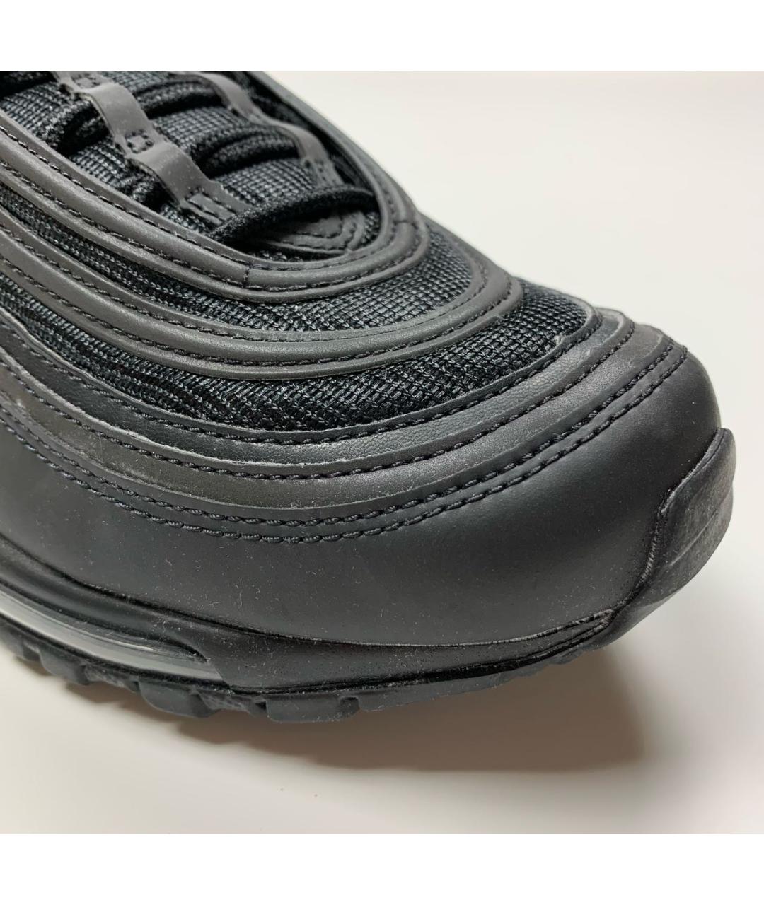 NIKE Черные низкие кроссовки / кеды из искусственной кожи, фото 5