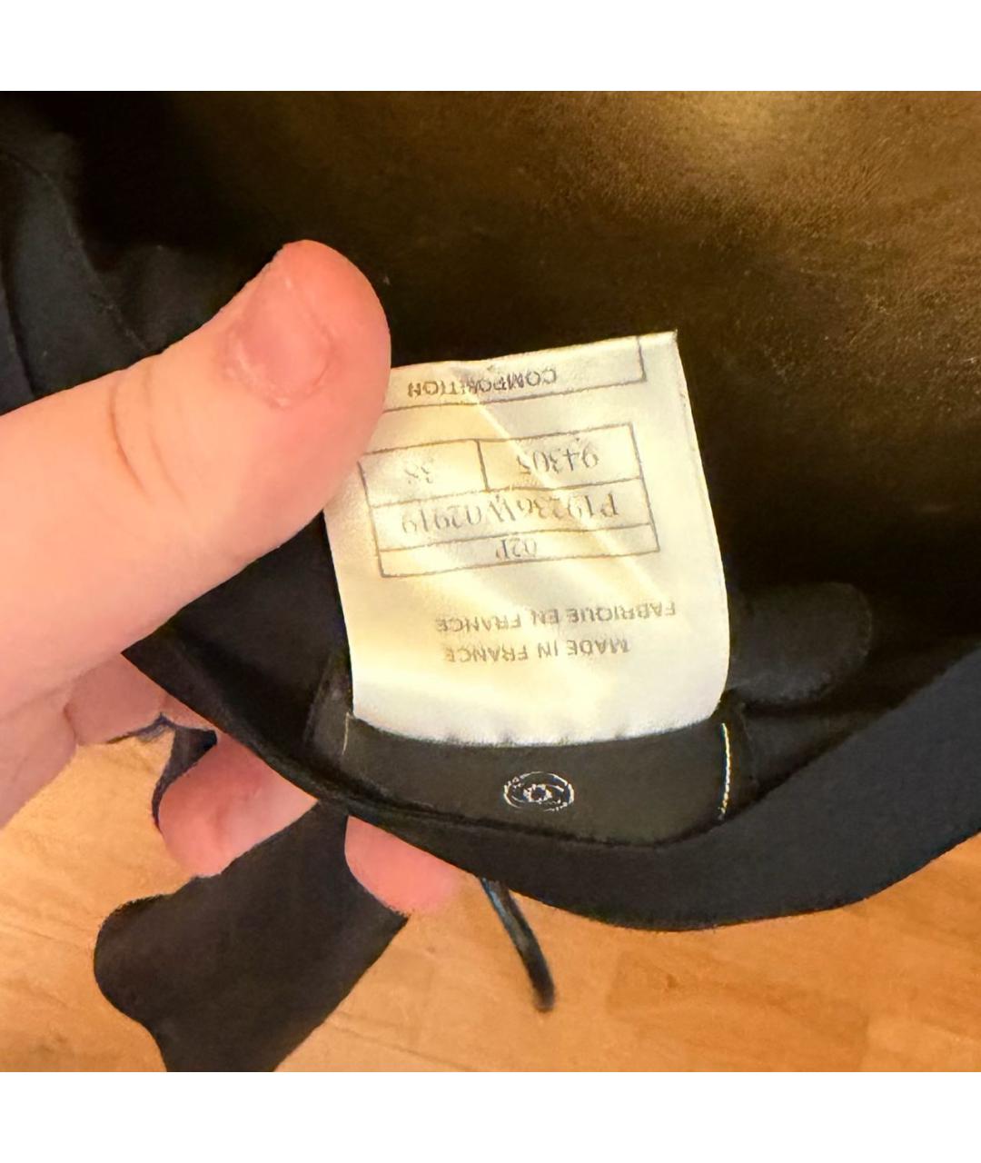 CHANEL Черная шелковая юбка миди, фото 5