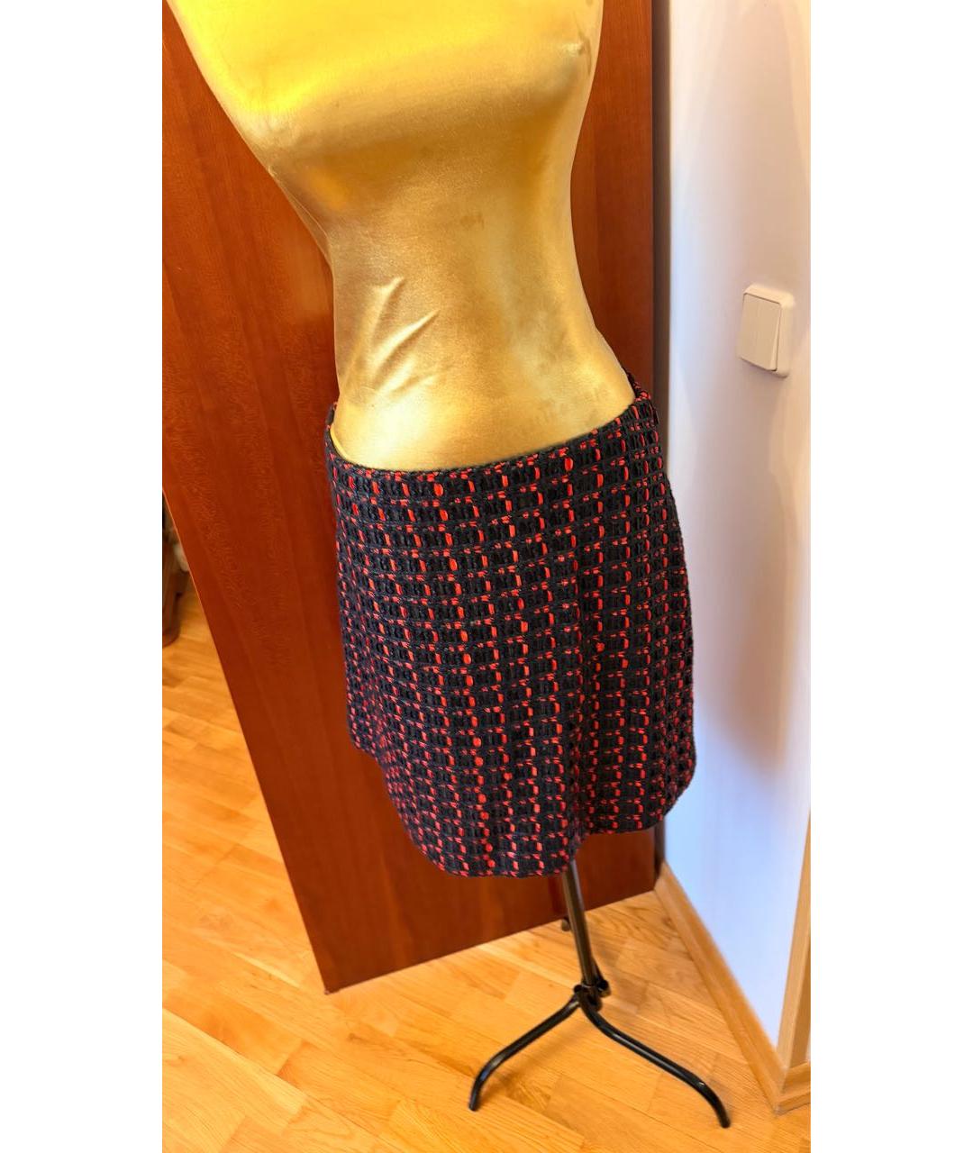 SONIA RYKIEL Черная твидовая юбка мини, фото 5