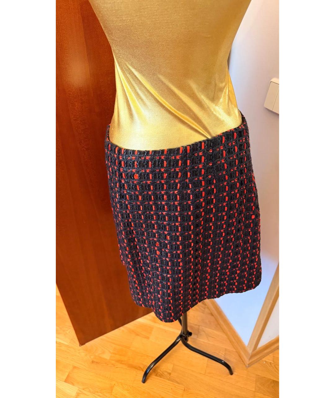 SONIA RYKIEL Черная твидовая юбка мини, фото 3