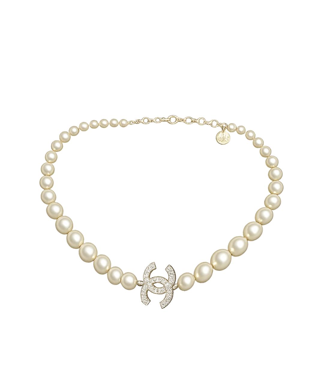 CHANEL Белое жемчужное колье, фото 1