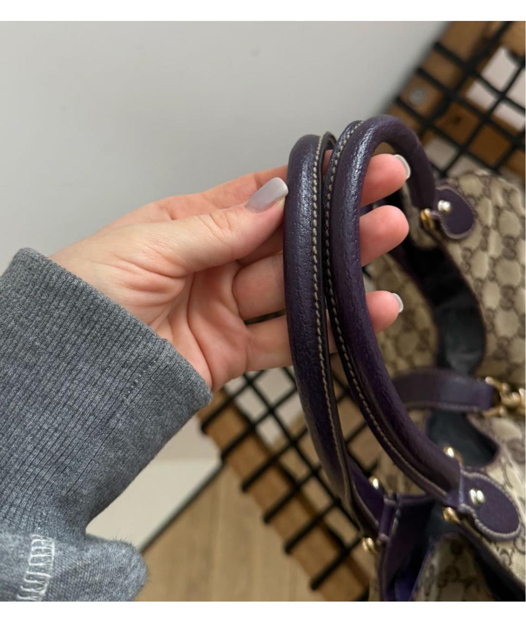 GUCCI Бежевая сумка с короткими ручками, фото 5