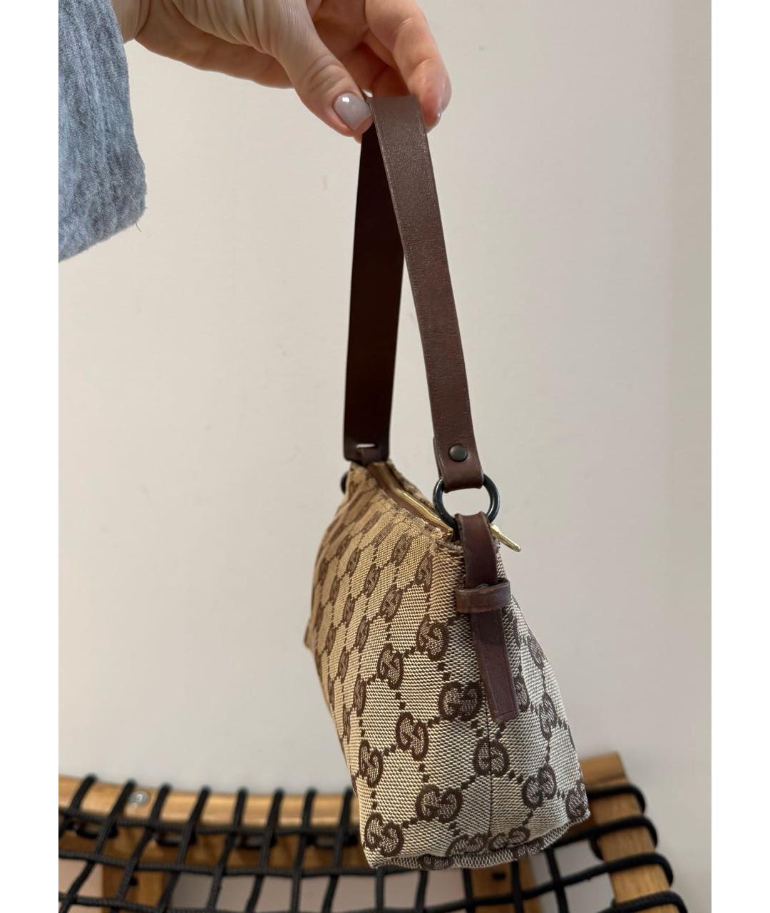 GUCCI Бежевая сумка с короткими ручками, фото 4