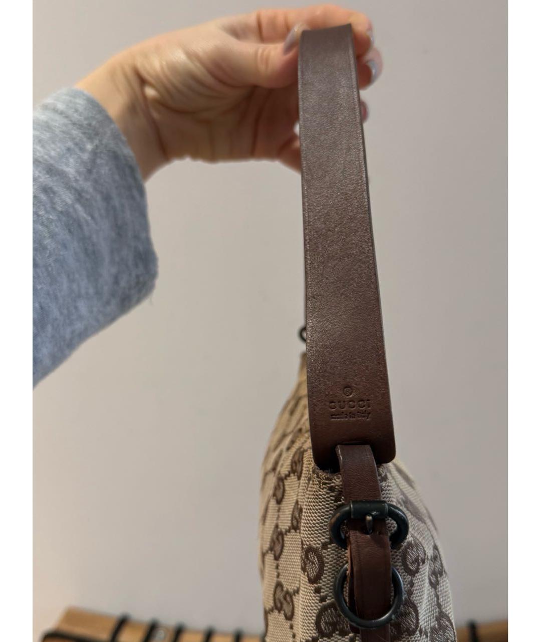 GUCCI Бежевая сумка с короткими ручками, фото 5