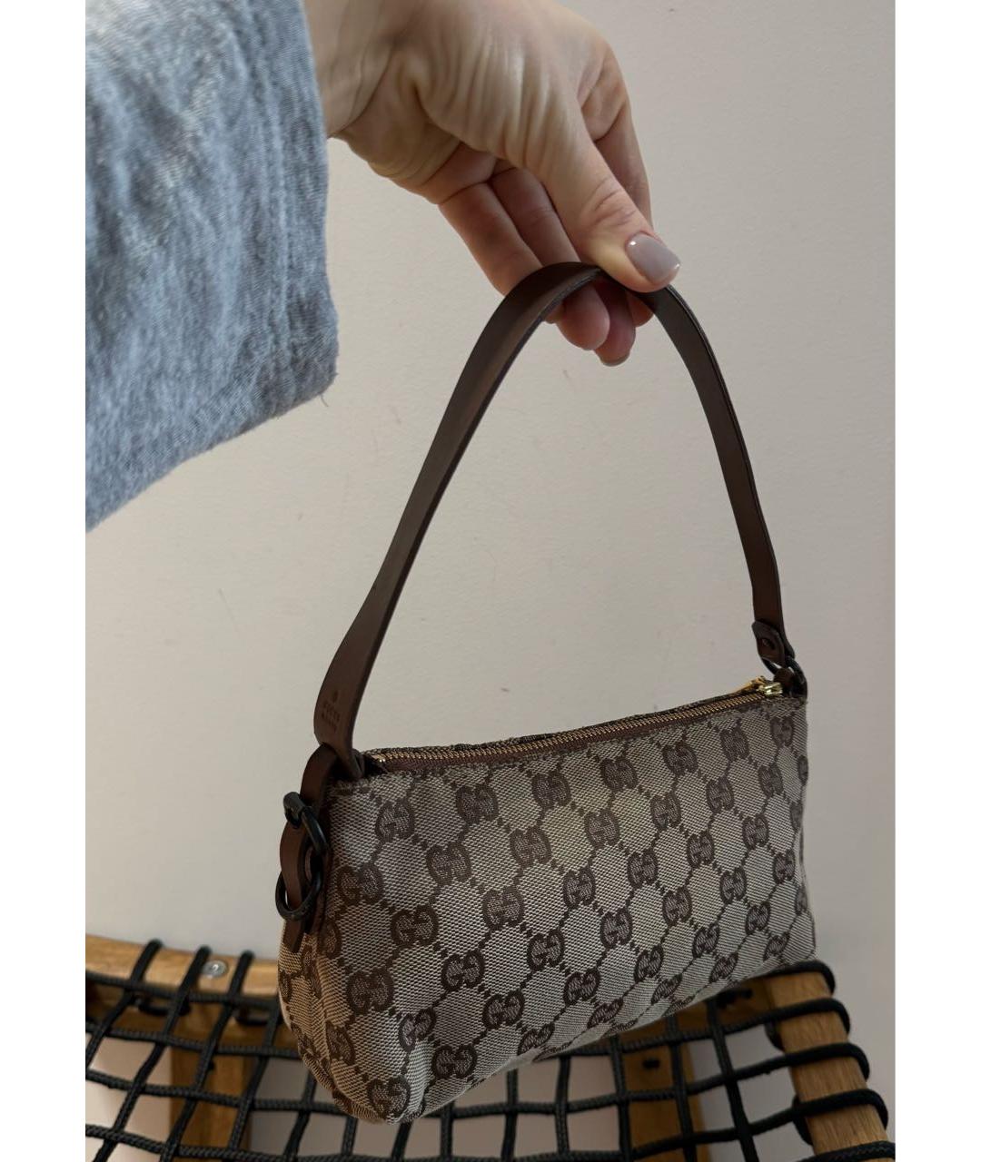 GUCCI Бежевая сумка с короткими ручками, фото 3