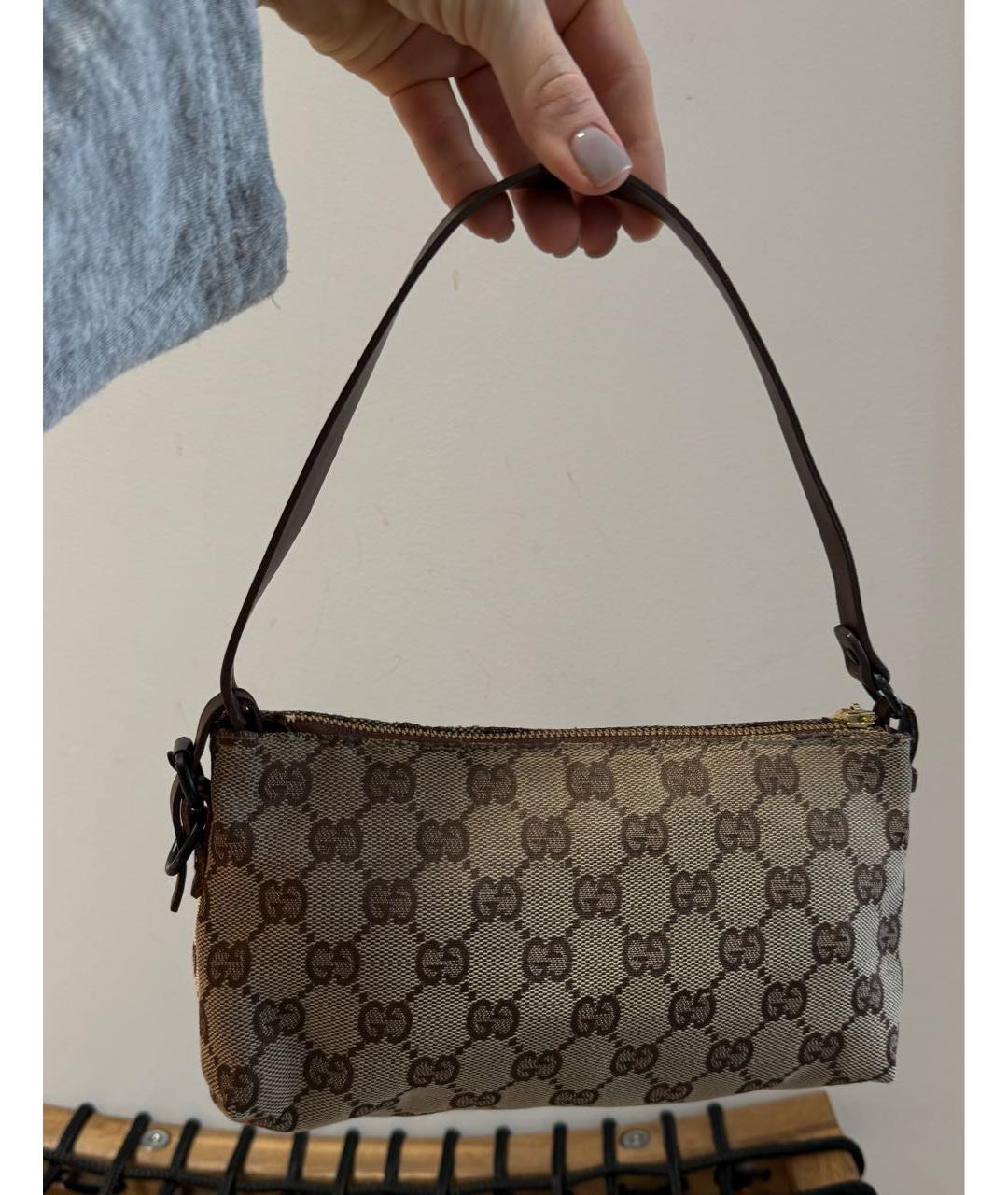 GUCCI Бежевая сумка с короткими ручками, фото 7