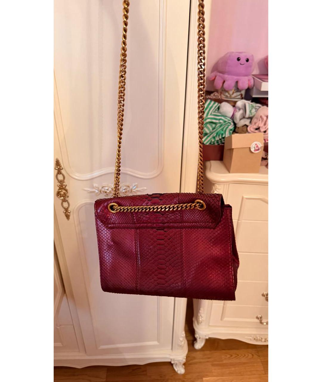 EMILIO PUCCI Бордовая сумка через плечо из экзотической кожи, фото 3