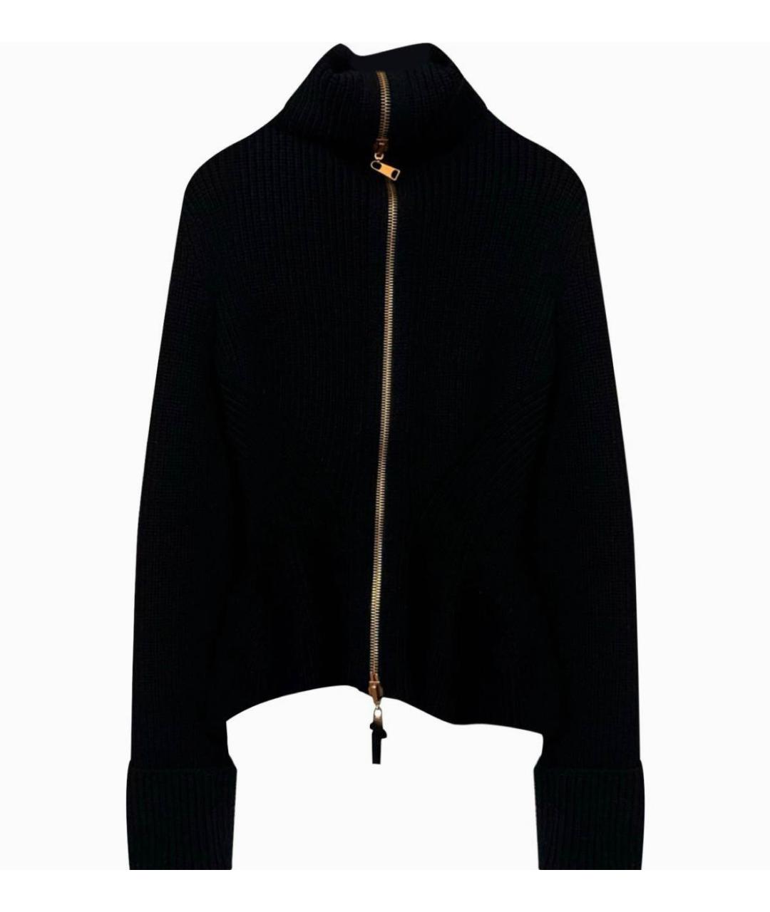 ALEXANDER MCQUEEN Черный шерстяной кардиган, фото 1
