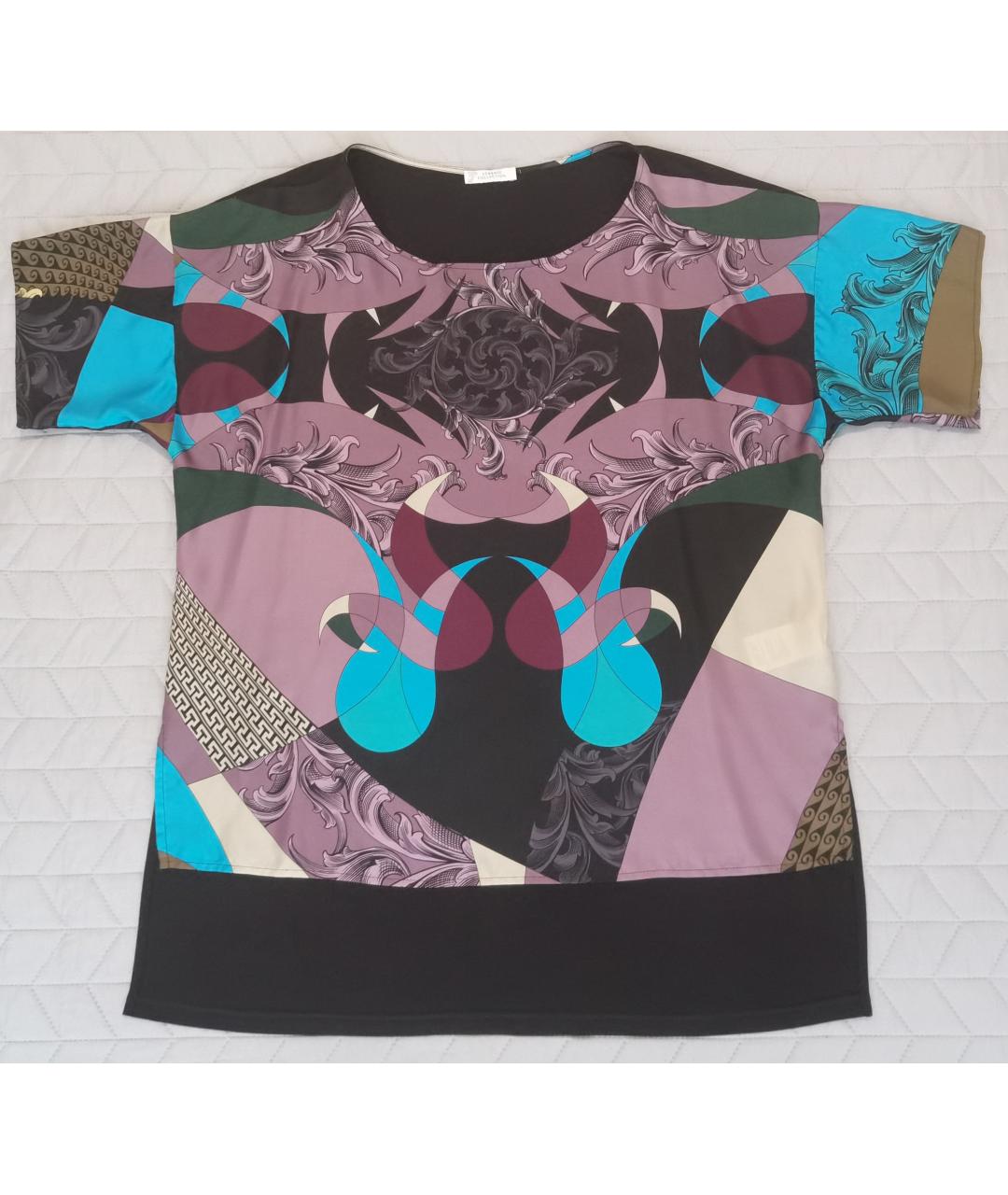 VERSACE COLLECTION Мульти шелковое повседневное платье, фото 6