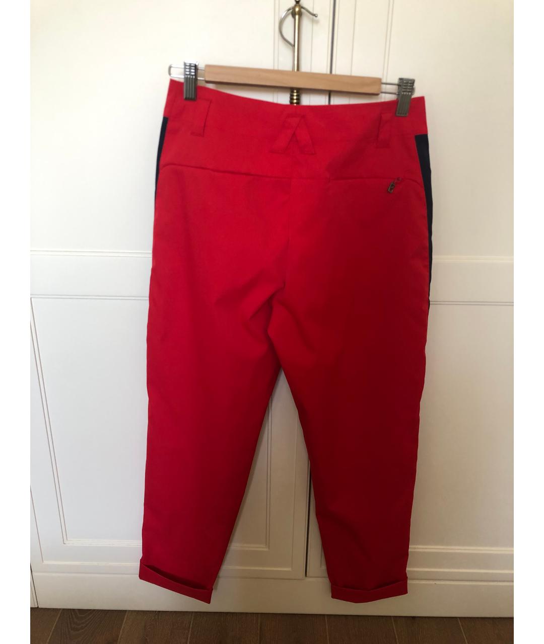 BOGNER Красные полиэстеровые брюки широкие, фото 2