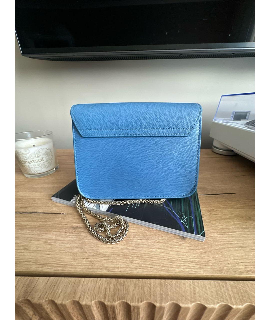 FURLA Синяя кожаная сумка через плечо, фото 3