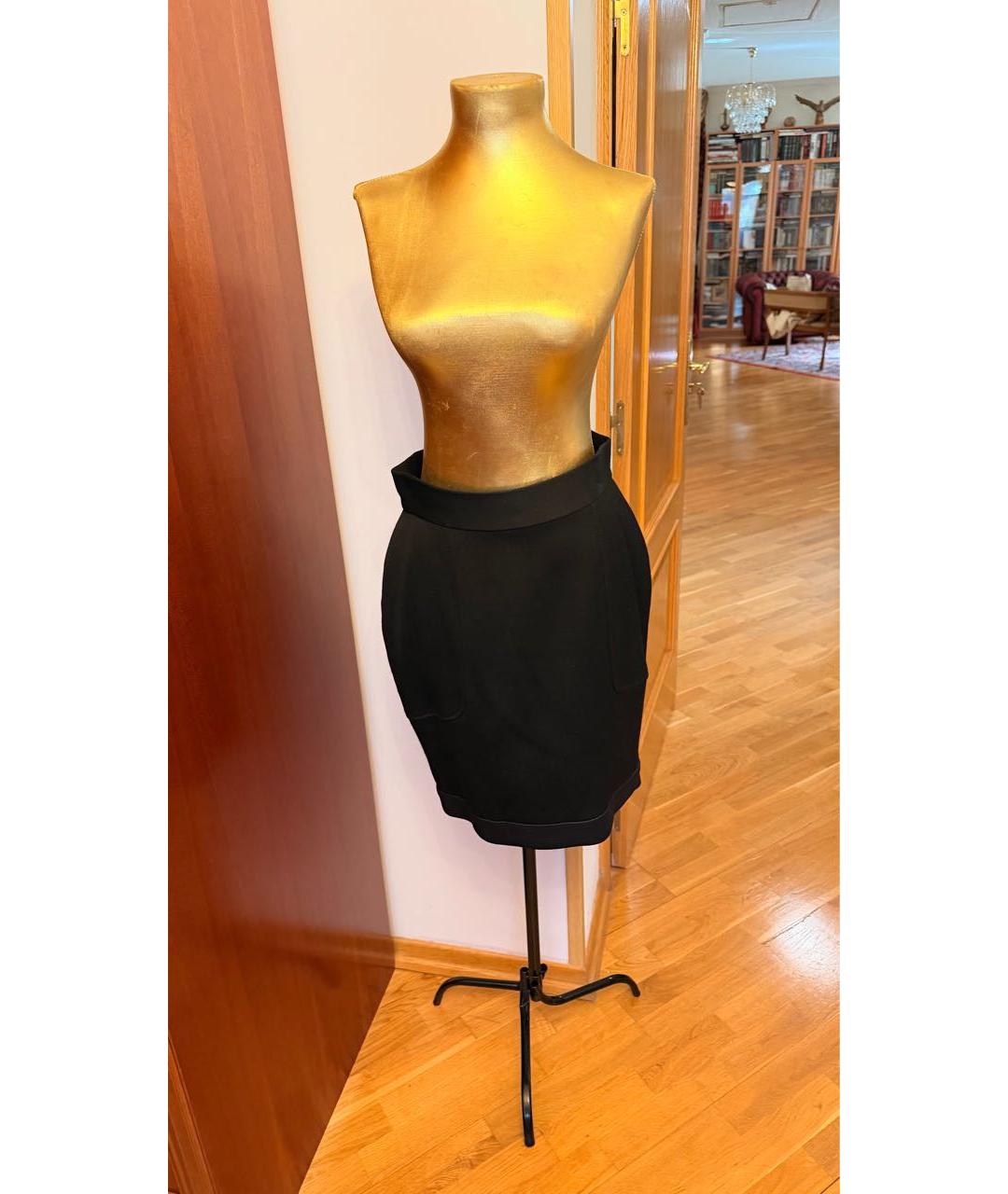 ICEBERG Черная вискозная юбка мини, фото 5