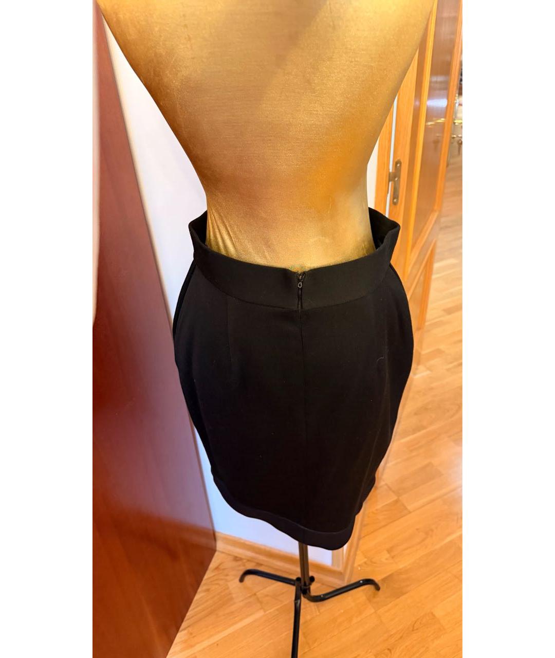ICEBERG Черная вискозная юбка мини, фото 3