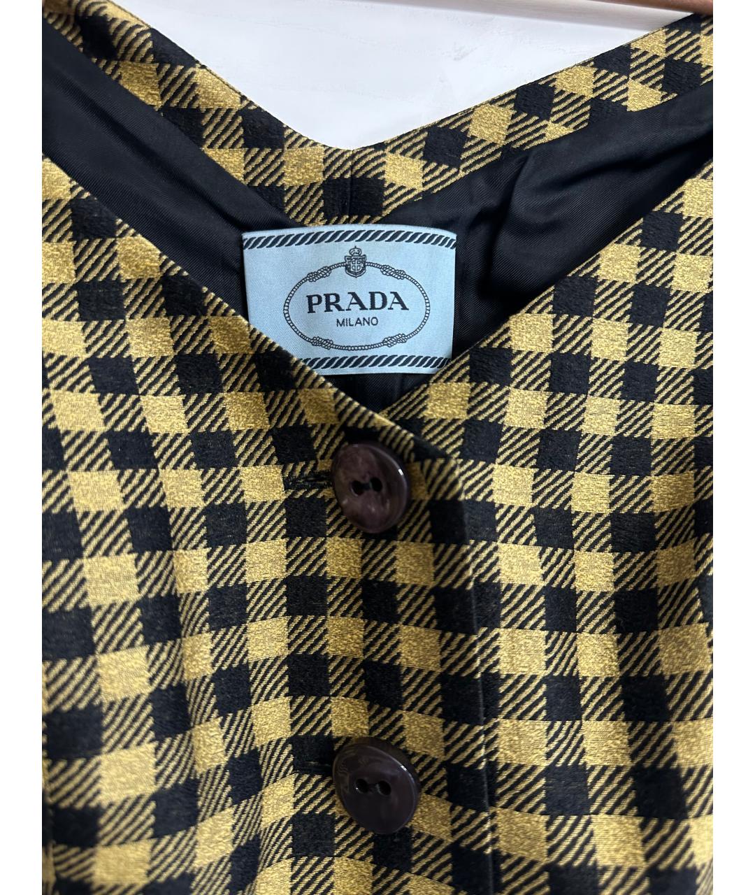 PRADA Черное шерстяное повседневное платье, фото 4