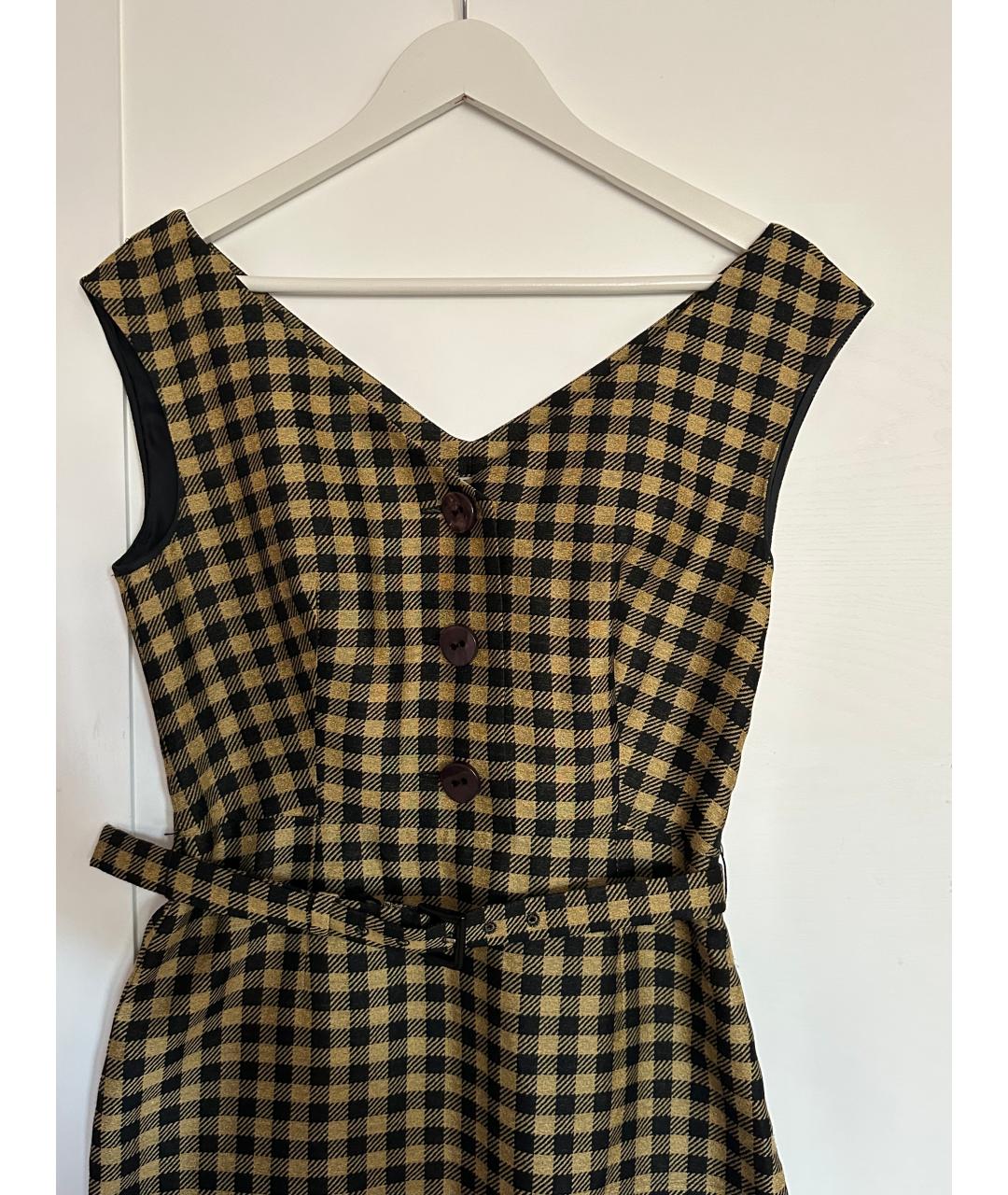 PRADA Черное шерстяное повседневное платье, фото 2