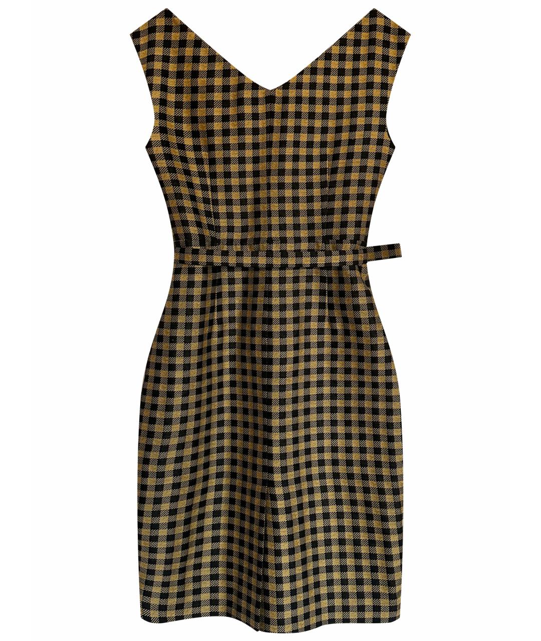 PRADA Черное шерстяное повседневное платье, фото 1