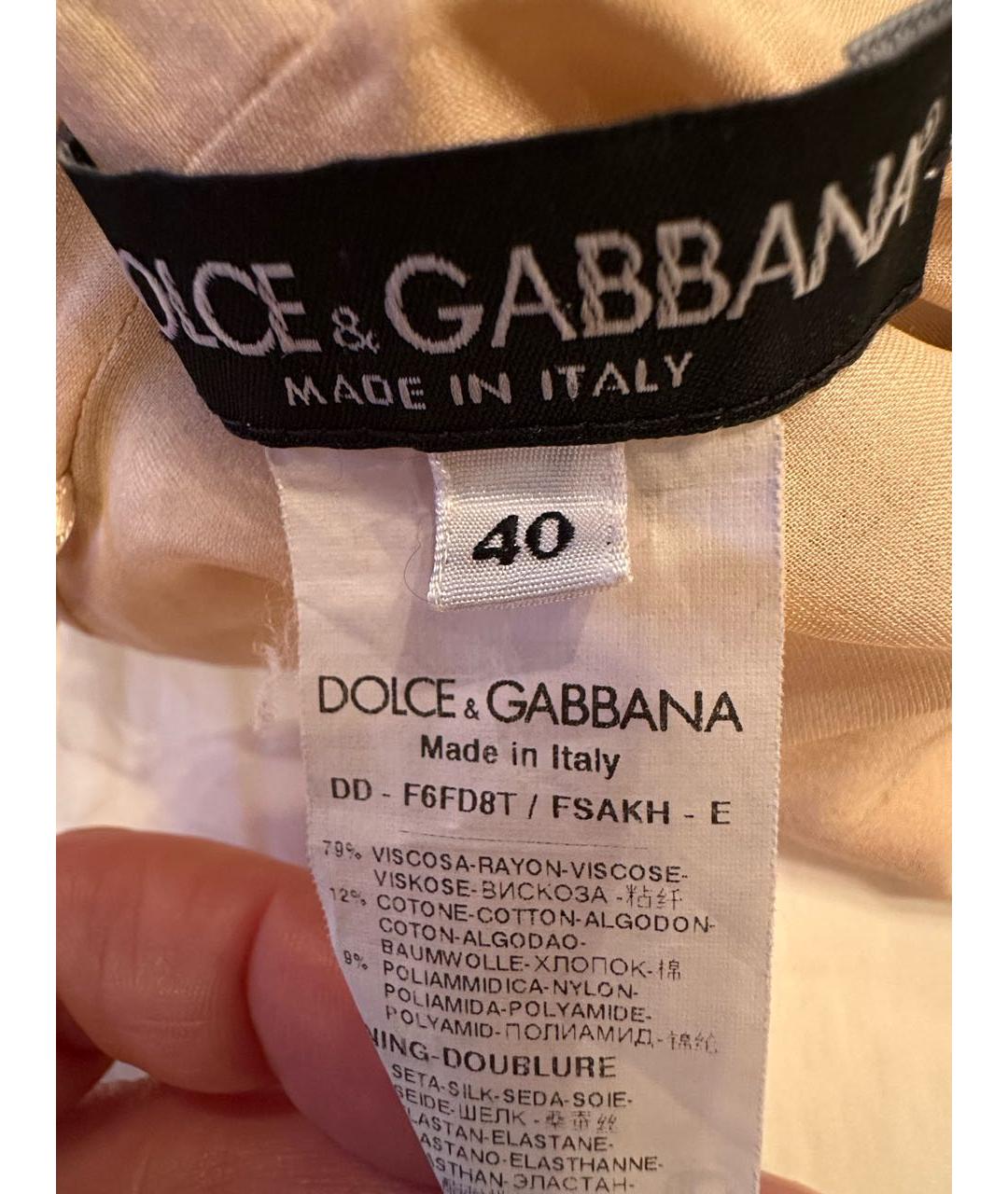 DOLCE&GABBANA Мульти вискозное коктейльное платье, фото 4