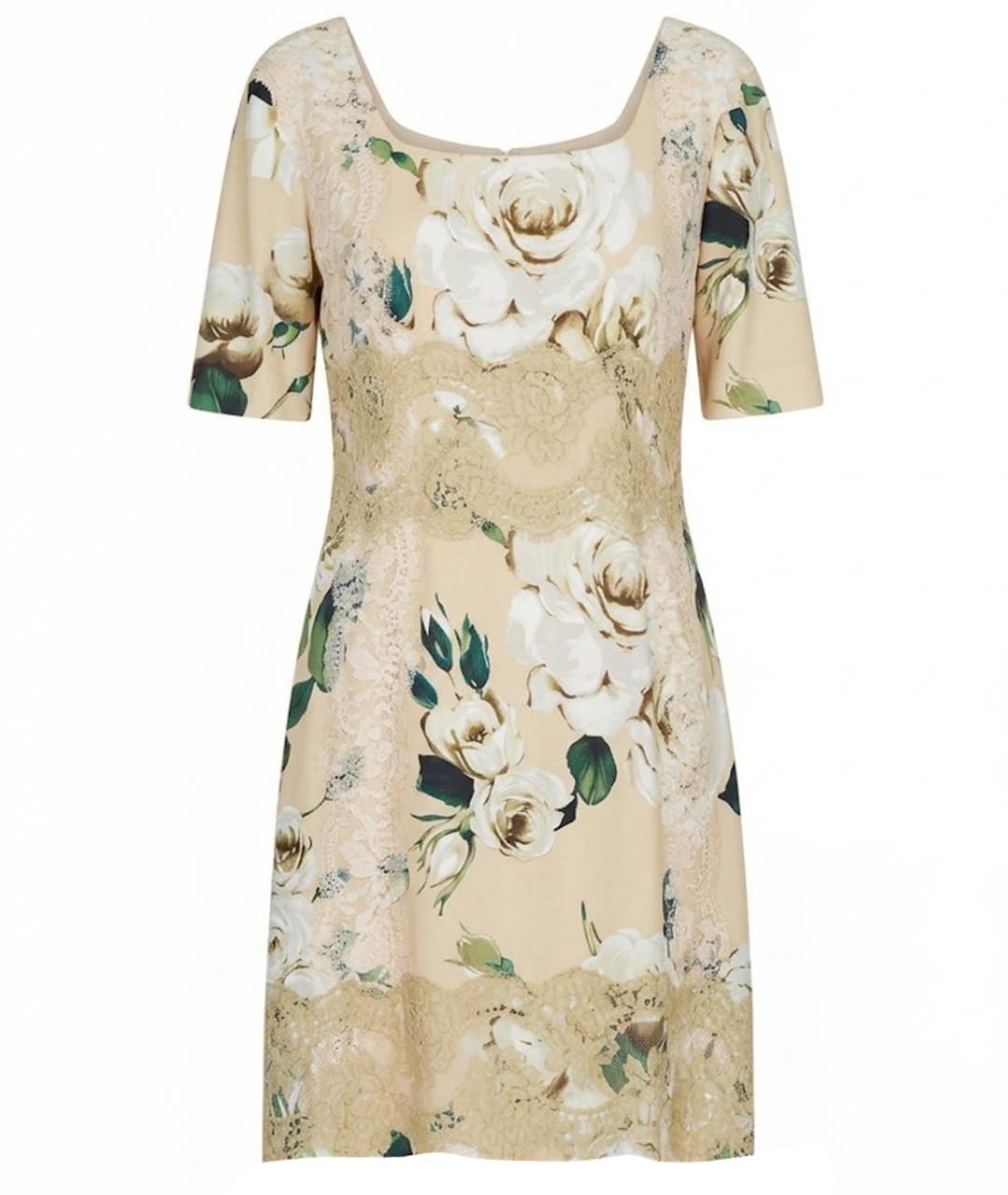 DOLCE&GABBANA Мульти вискозное коктейльное платье, фото 1