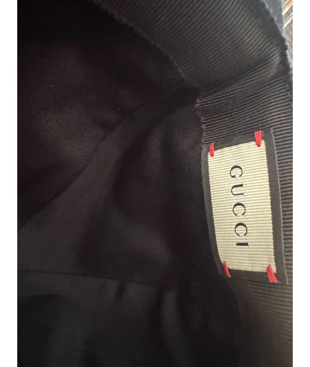 GUCCI Черная хлопковая кепка/бейсболка, фото 4