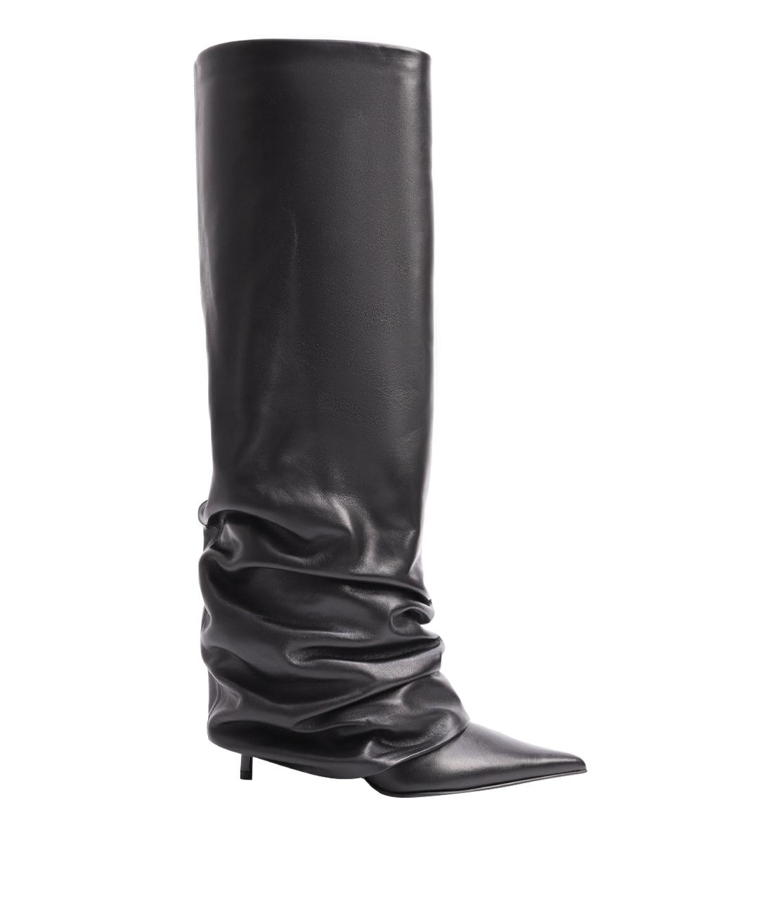 LE SILLA Черные кожаные сапоги, фото 1