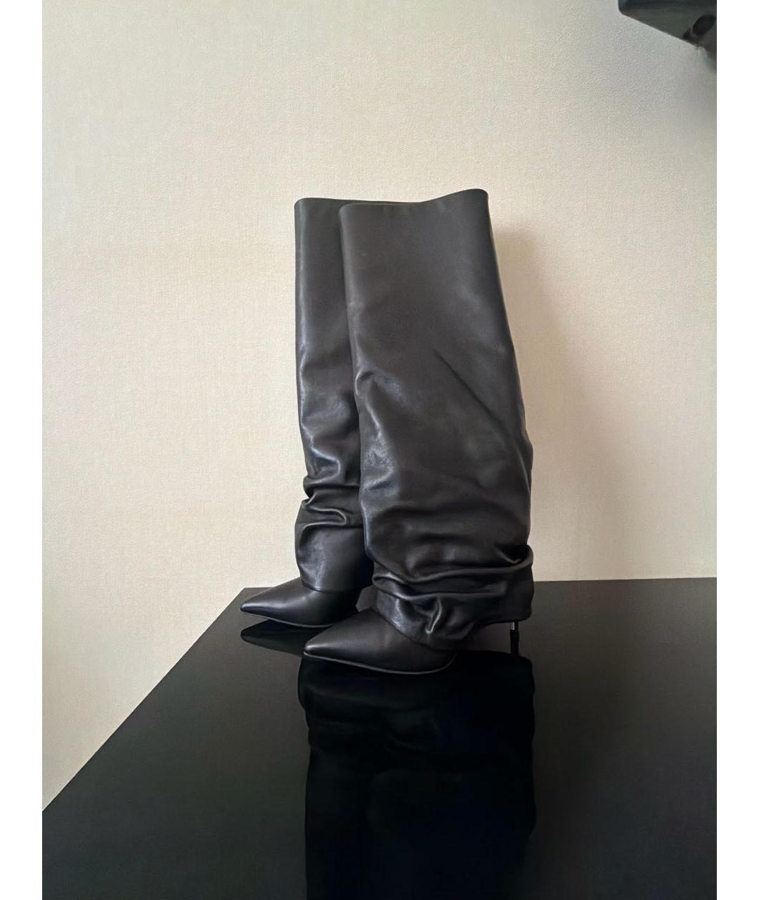 LE SILLA Черные кожаные сапоги, фото 7