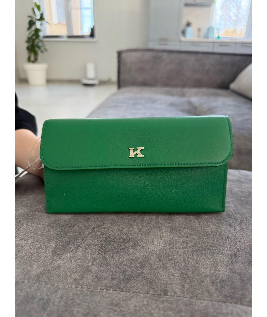 KITON Зеленая кожаная сумка через плечо, фото 5