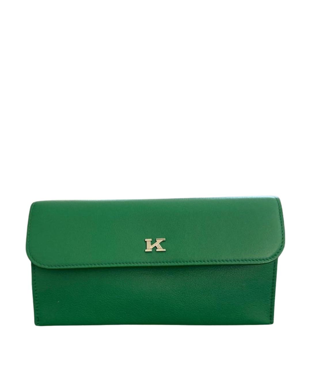 KITON Зеленая кожаная сумка через плечо, фото 1