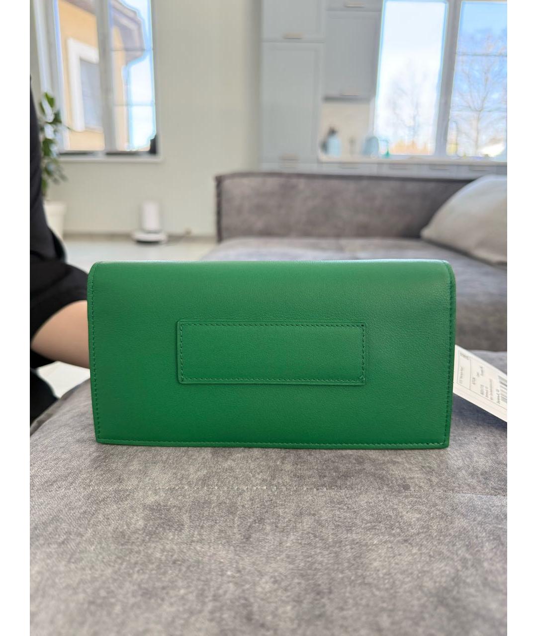 KITON Зеленая кожаная сумка через плечо, фото 3