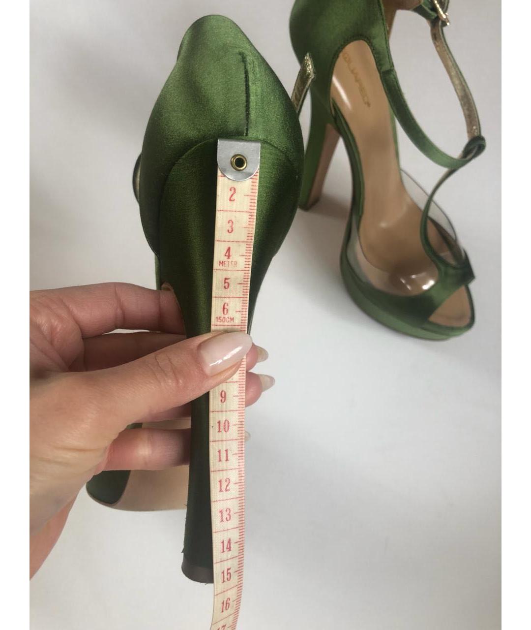 DSQUARED2 Зеленые текстильные босоножки, фото 7