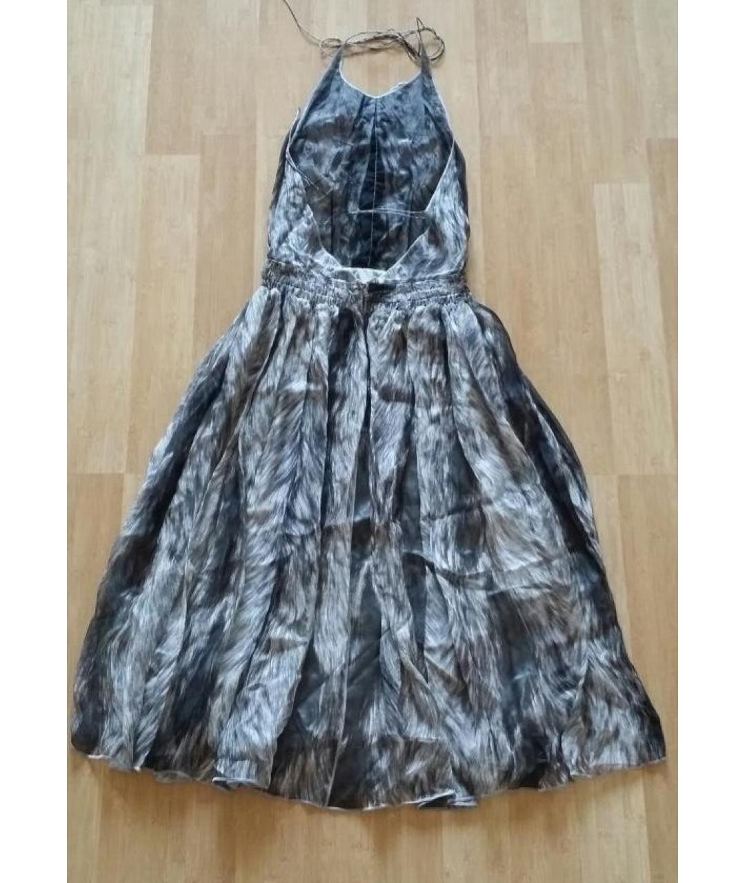 DOLCE&GABBANA Мульти шелковое вечернее платье, фото 3