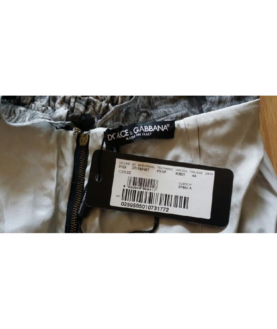 DOLCE&GABBANA Мульти шелковое вечернее платье, фото 5