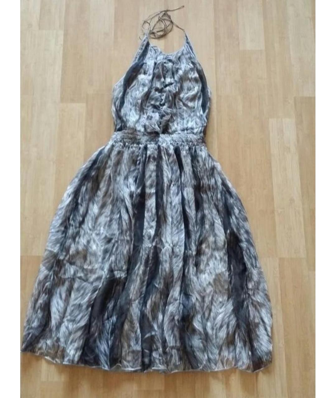 DOLCE&GABBANA Мульти шелковое вечернее платье, фото 4