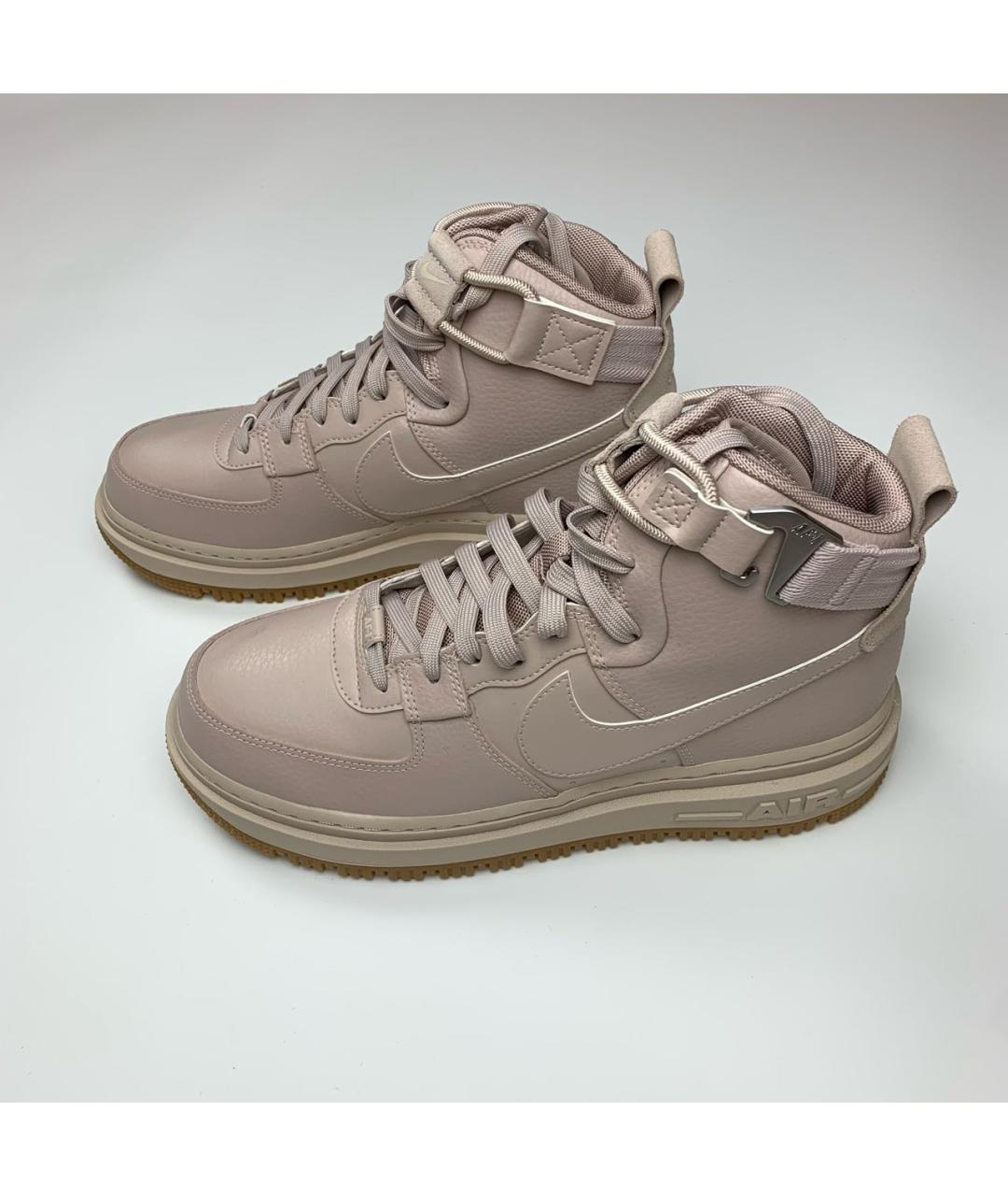 NIKE Бежевые кожаные кроссовки, фото 2