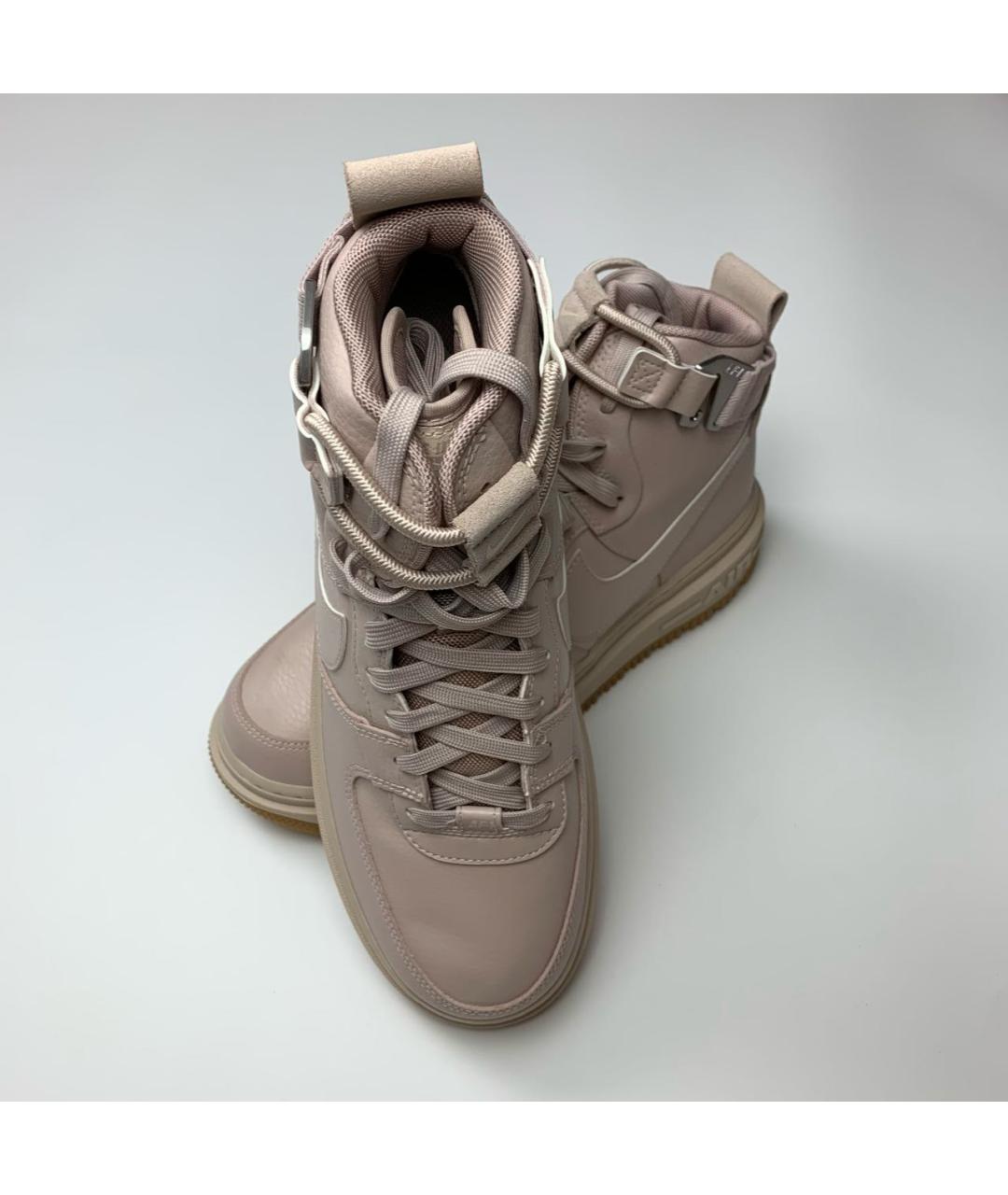 NIKE Бежевые кожаные кроссовки, фото 8