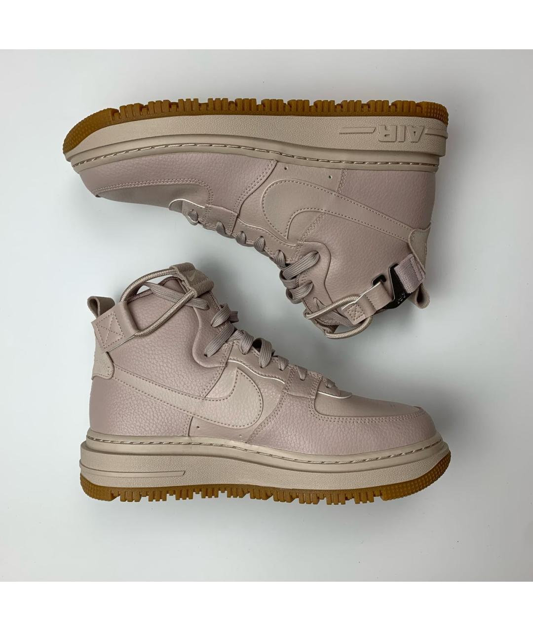 NIKE Бежевые кожаные кроссовки, фото 9