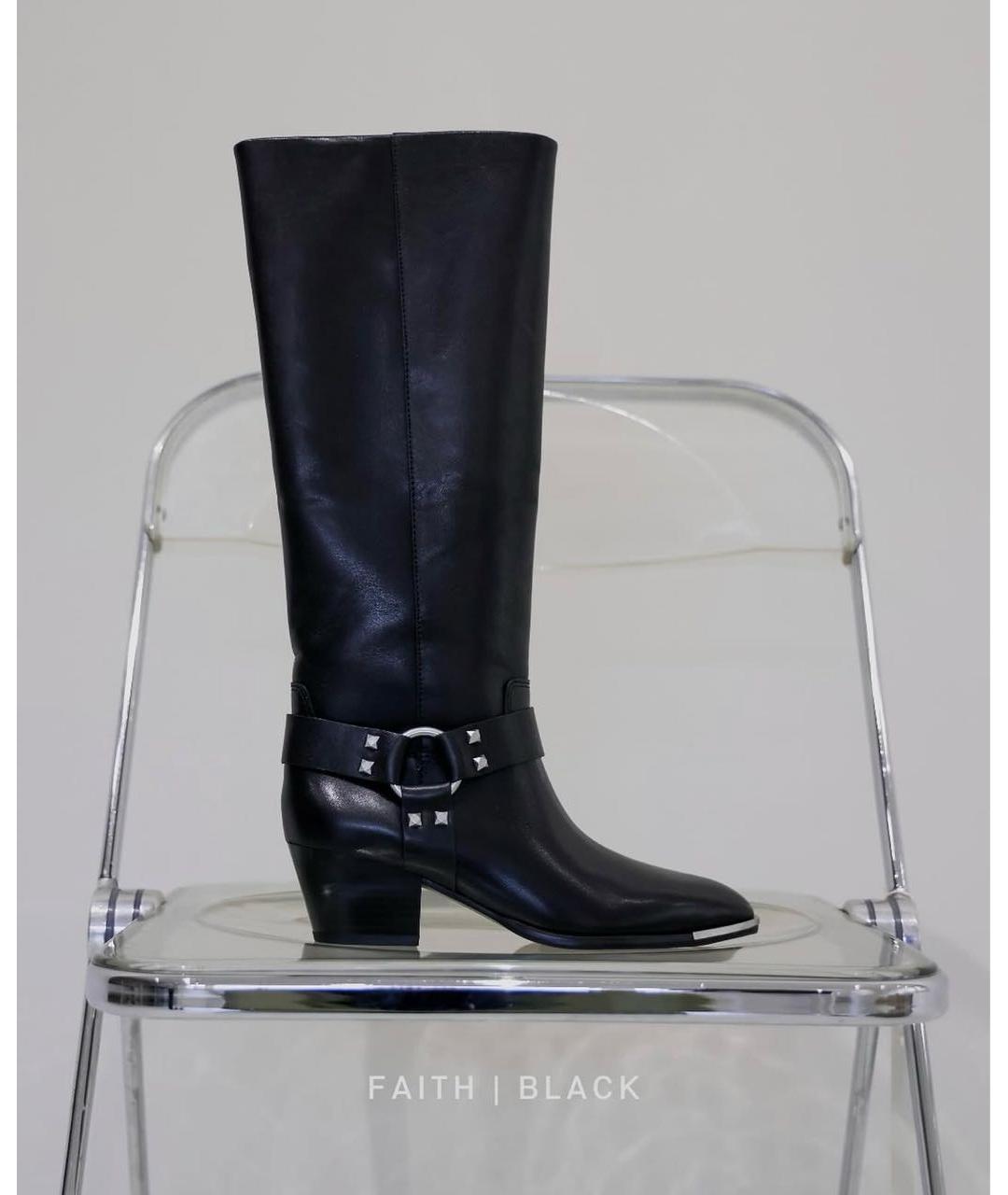 ASH Черные кожаные сапоги, фото 2