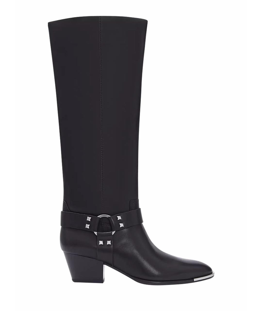 ASH Черные кожаные сапоги, фото 1