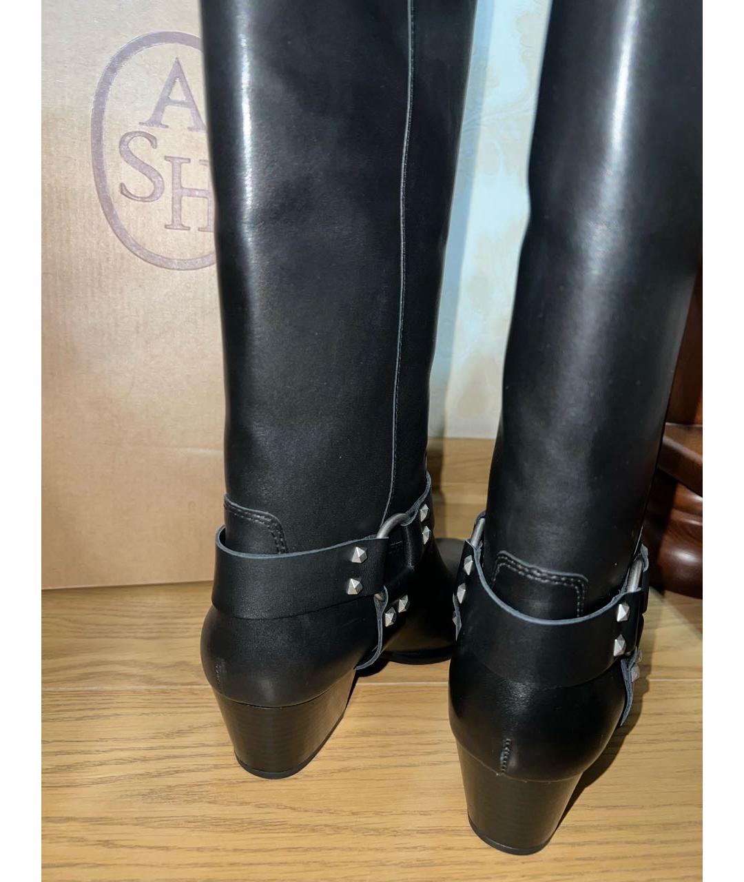 ASH Черные кожаные сапоги, фото 6