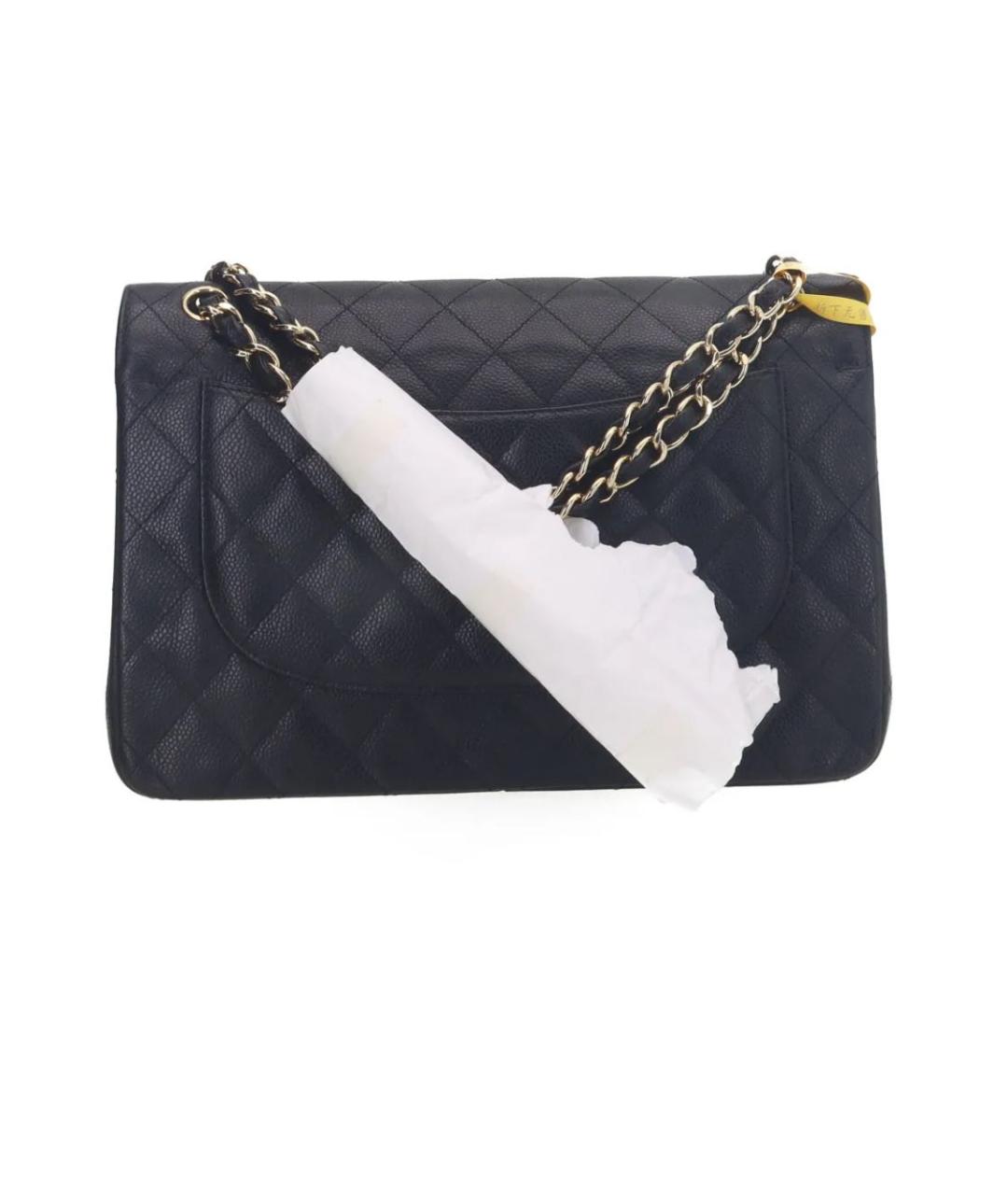 CHANEL Черная кожаная сумка через плечо, фото 8