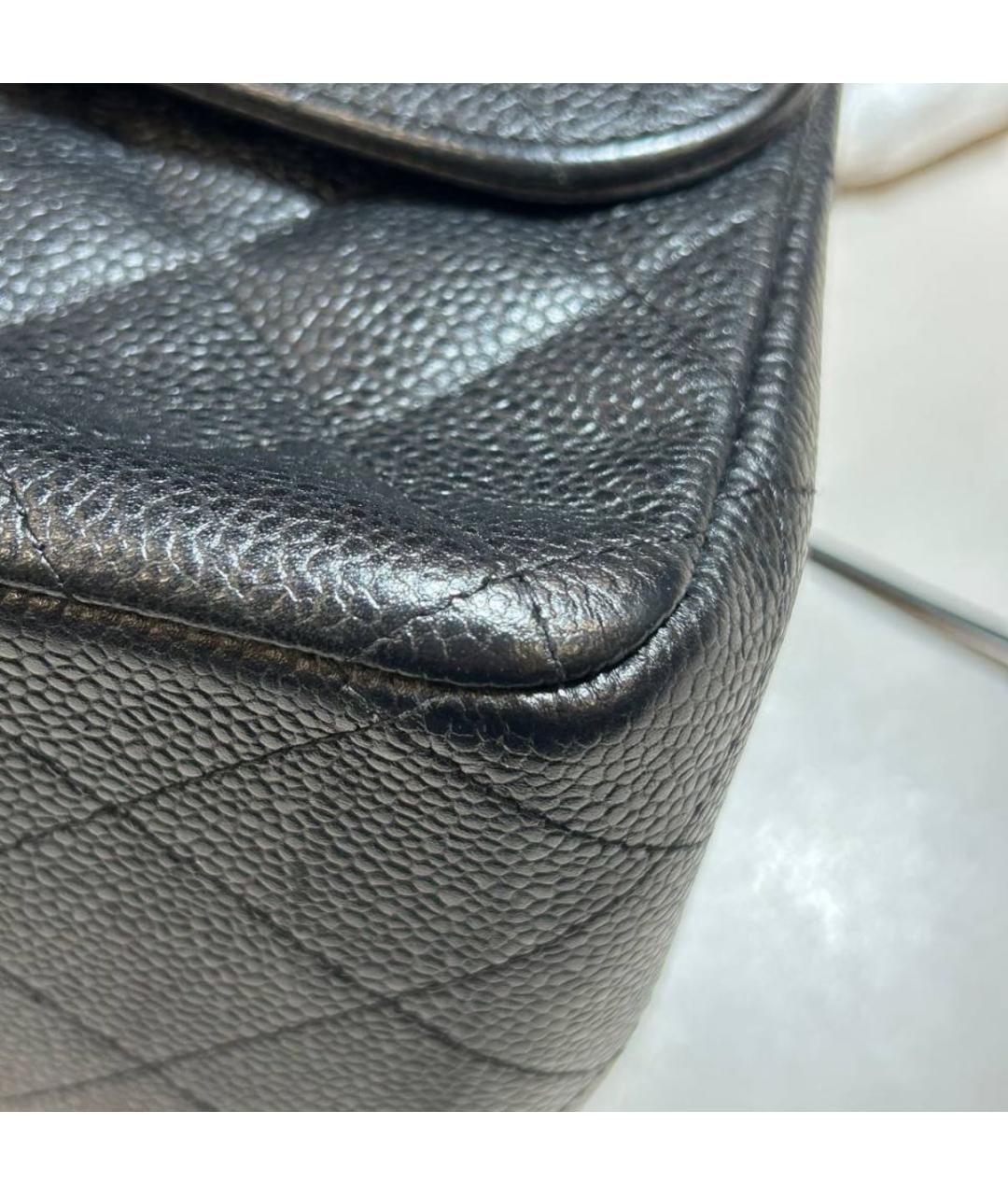 CHANEL Черная кожаная сумка через плечо, фото 6