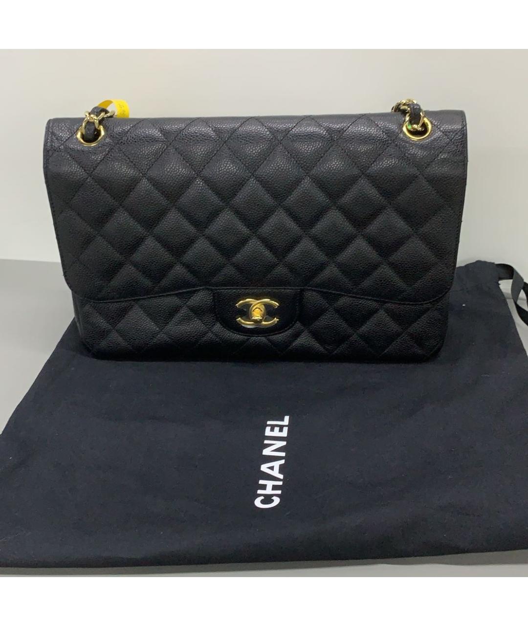 CHANEL Черная кожаная сумка через плечо, фото 2