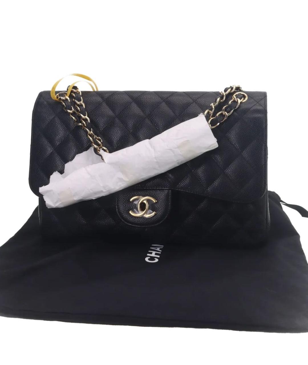 CHANEL Черная кожаная сумка через плечо, фото 7