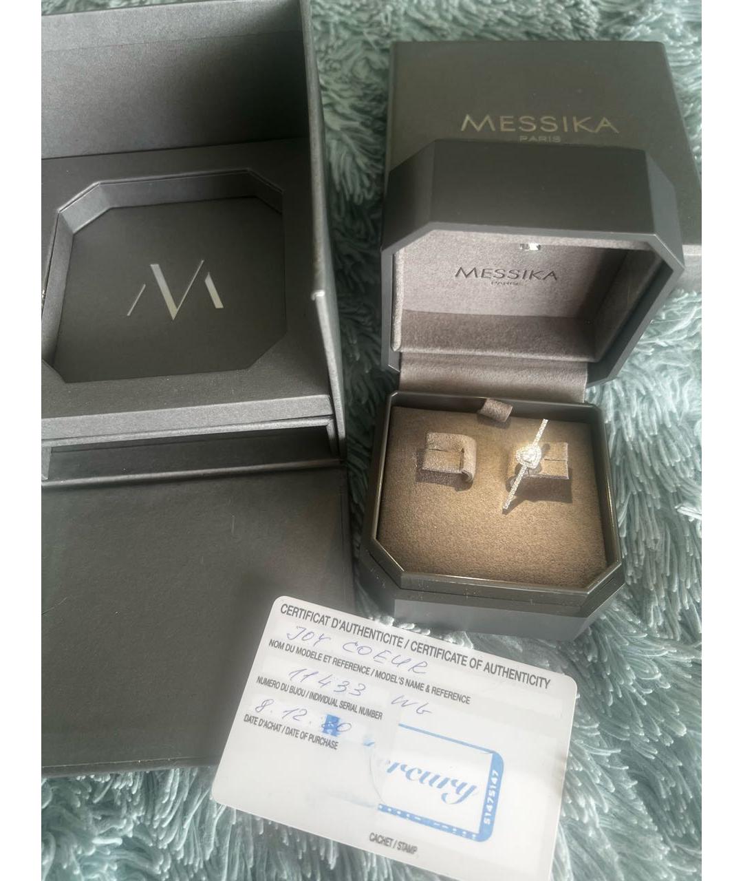 MESSIKA Серебряные серьги из белого золота, фото 4