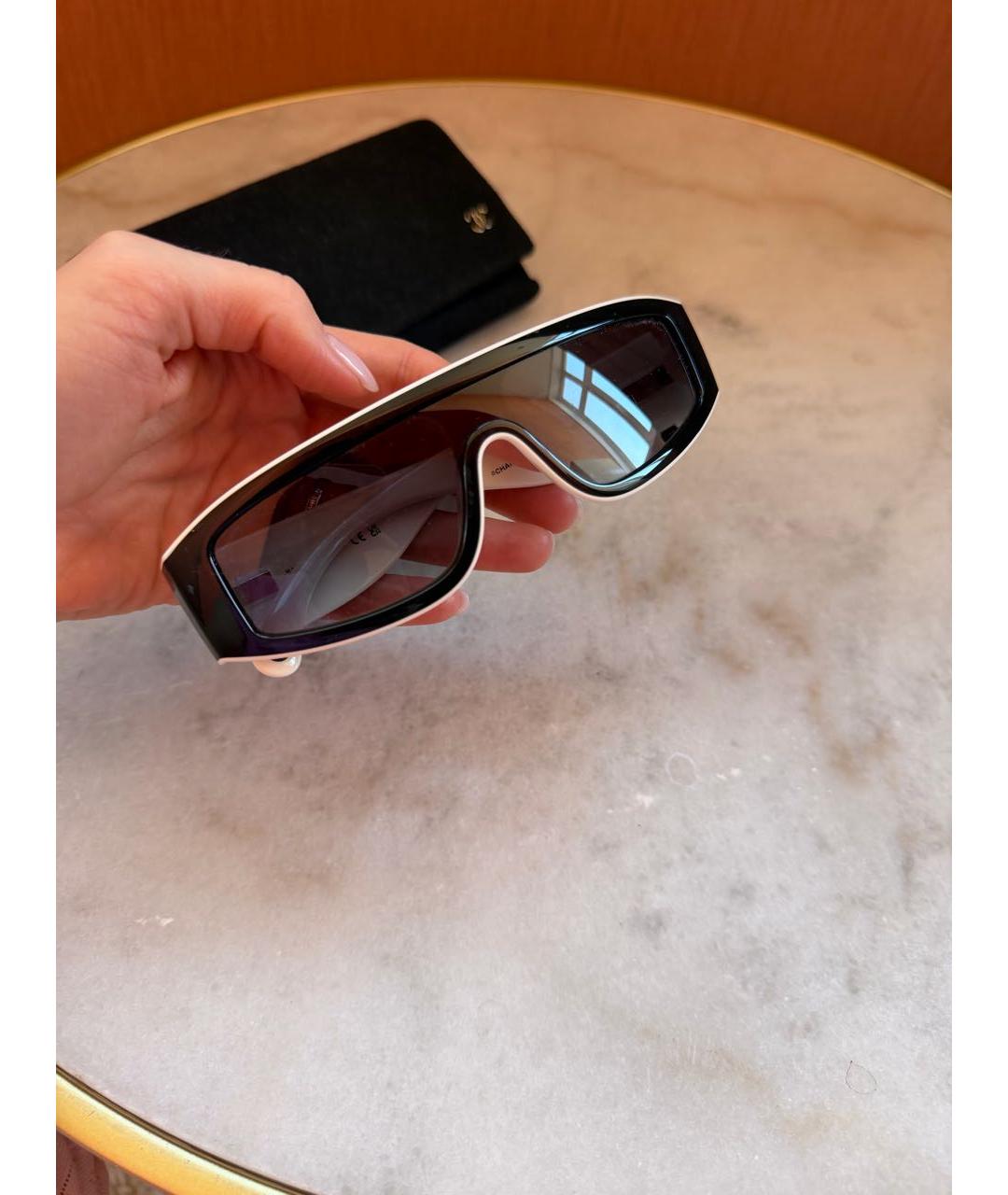 CHANEL Черные пластиковые солнцезащитные очки, фото 2